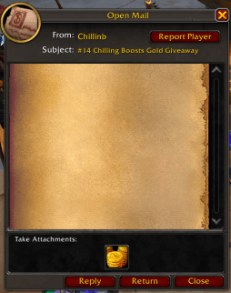WoW gold payout proof: Giveaway #14 — "OMW!!! Thank you SO much…again!"